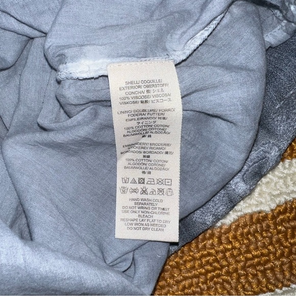 Free People Julia Tie Dye Cold Shoulder Embroidered Shorts Blue Romper XS EUC - Picture 9 of 14